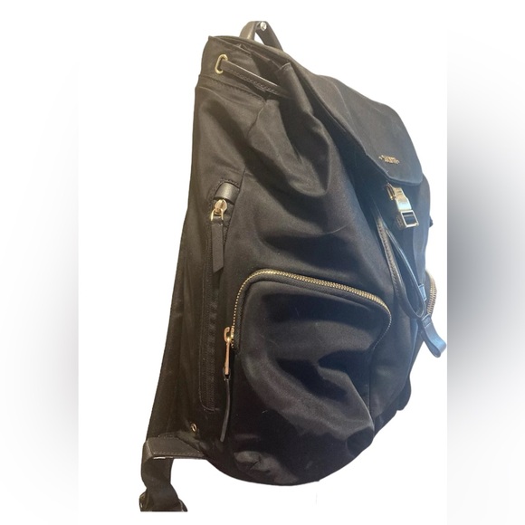 Tumi Backpack Rivas Nylon and Leather Trimmed with Gold Hardware - Picture 6 of 17